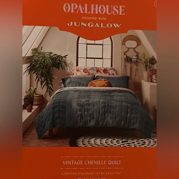 Chenille Sunset & Vine Quilt & 2 Shams from Opalhouse with Jungalow - Picture 5 of 6